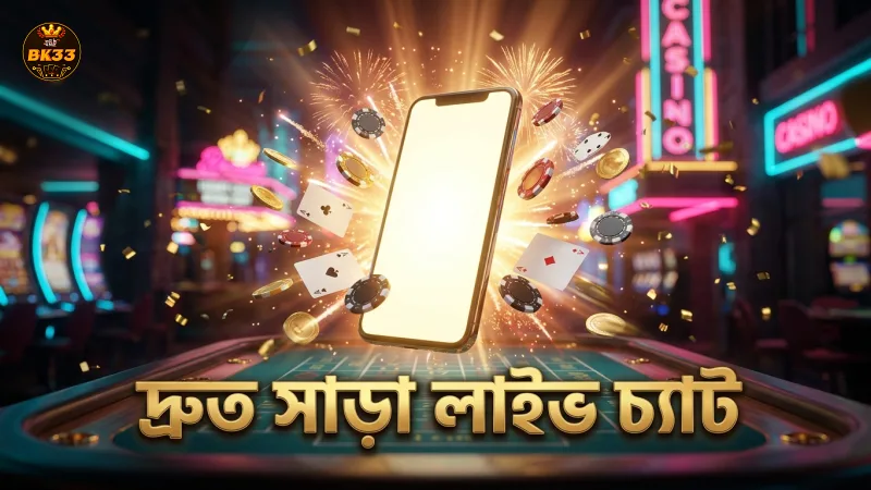 লাইভ চ্যাটে ২ মিনিটের কম সময়ে সাপোর্ট পাওয়া যায়